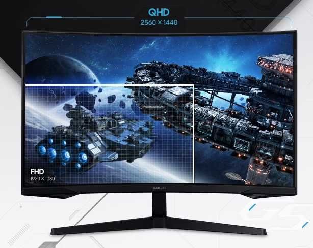 27-дюймовый изогнутый игровой монитор Samsung Odyssey G5 G55C 2K 165Гц