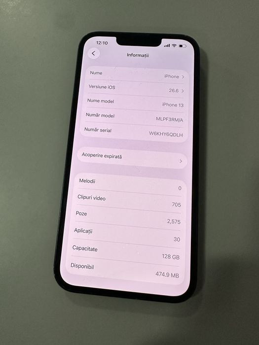 Vand iphone 13, 128 gb