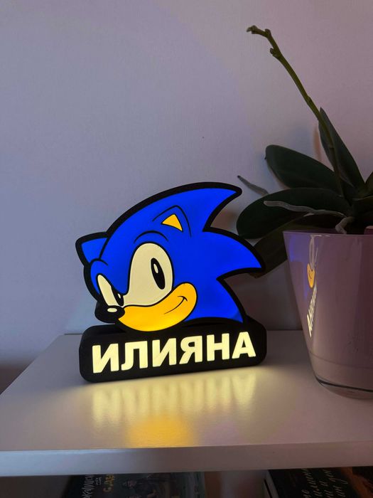 Персонализирани нощни лампи Соник