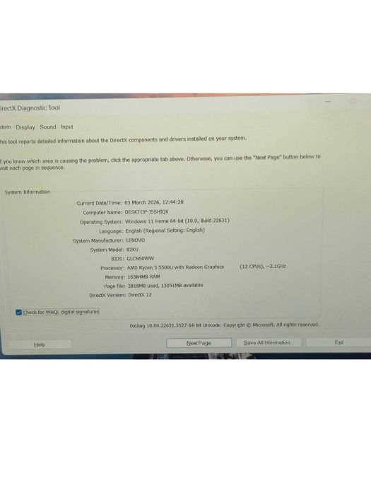 Lenovo Ideapad 3 Ryzen 5 5500 / Amanet Cashbook Bucuresti Unirii