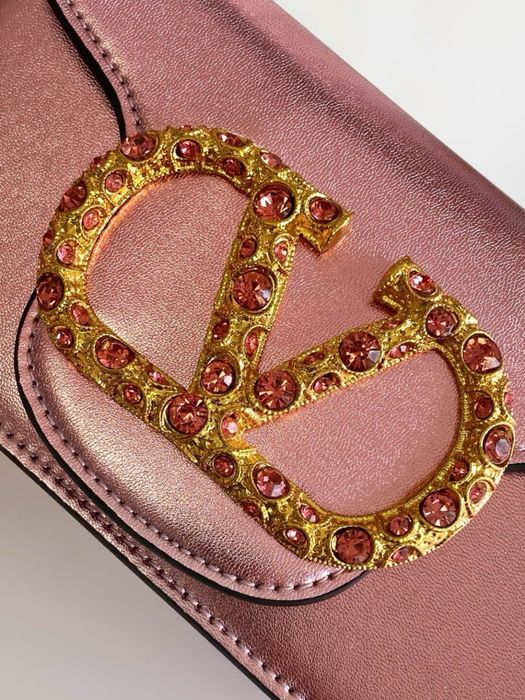 Geanta Valentino Garavani small Loco tote bag-piele naturala