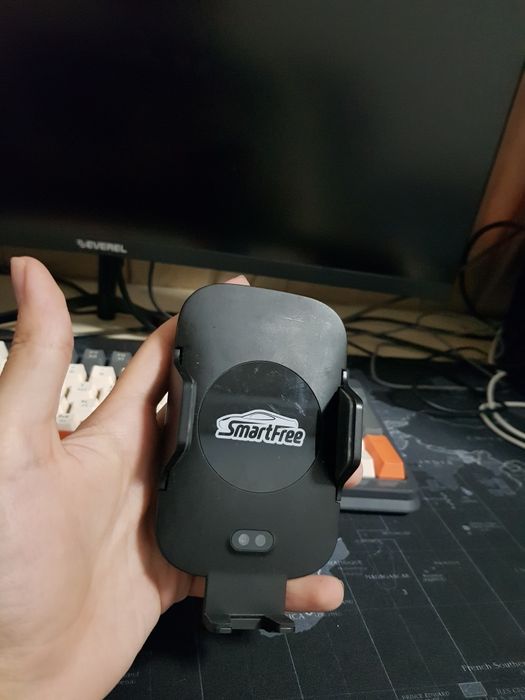 Автомобильная беспроводная зарядка+держатель для телефона