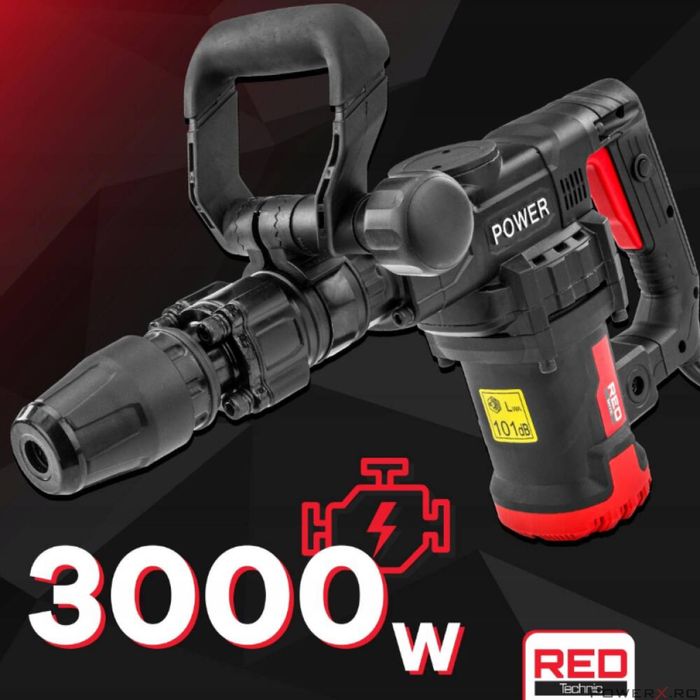 Ciocan demolator SDS MAX, 20 J, 3000 W, 230 V, rotopercutor, Red