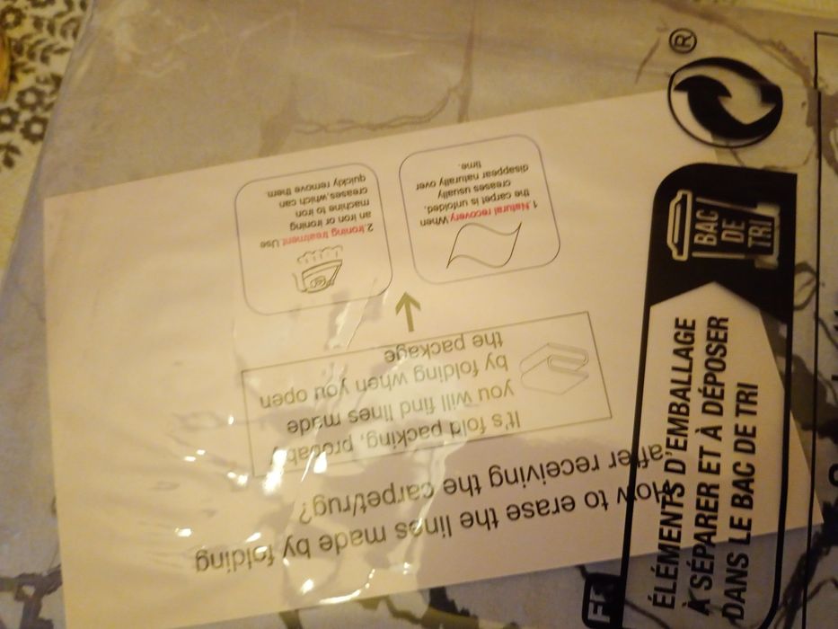 Covor/preș subțire, NOU, 90/60 cm