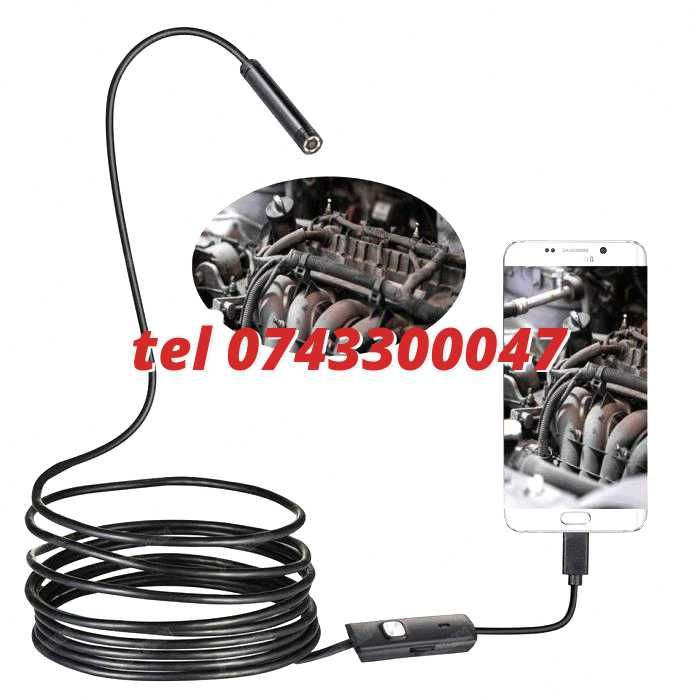 Camera Video Endoscop Foto/ Video, Diametru 5.5Mm, Cordon 2M, Waterproof Componenta Service Pentru Compatibilizare Simplu De Montat ,cablu Adaptor Pen