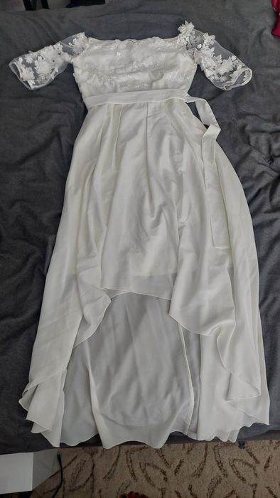 Rochie Cununie Civilă / Nuntă cu dantelă 3D (Pentru modificat / croitorie)