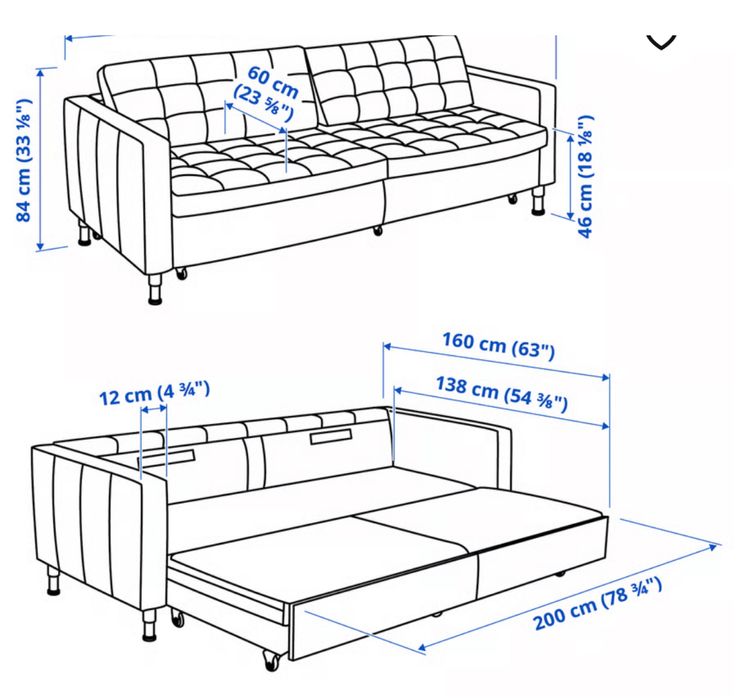 Диван Икеа Ландскруна, 3-х местный
