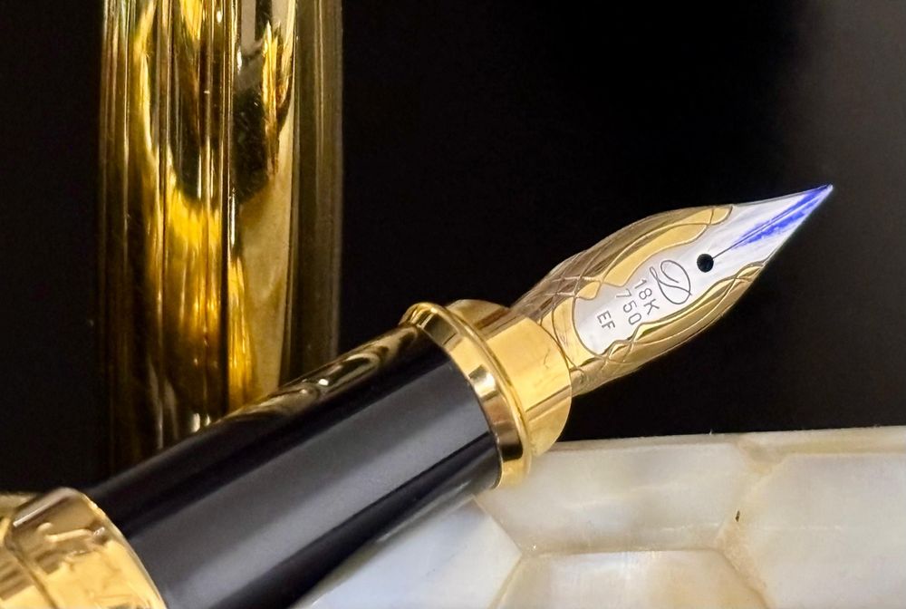 Stilou ST Dupont Olympio Gold Peniță Aur 18 Kt