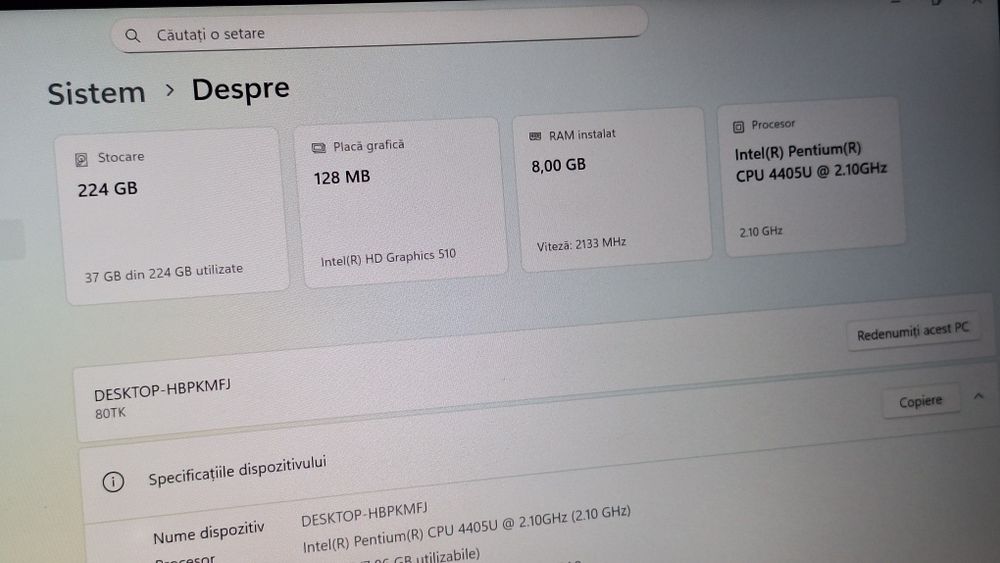Lenovo Ideapad 510S-14IKB Intel SSD256Gb