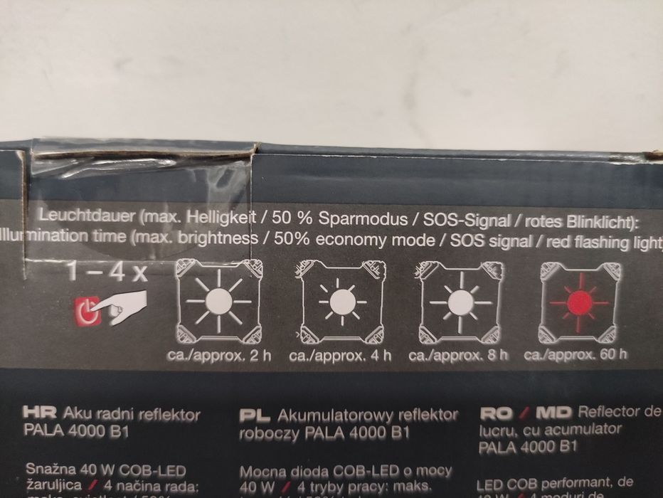 Proiector reflector de lucru lanterna Parkside Performance