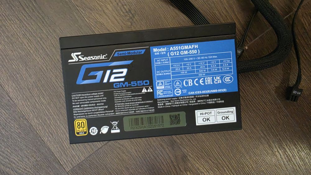 Sursa semi modulara Seasonic G12 GM 550W, 80+ GOLD