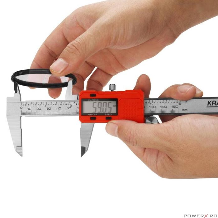 Subler electronic, 0 - 150 mm, afisaj LCD, Kraft