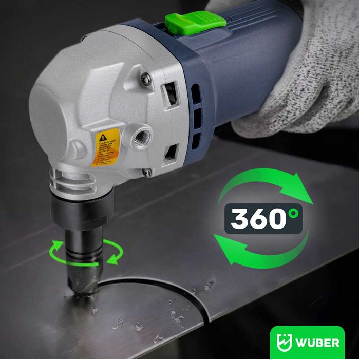 Foarfecă electrică pentru tablă 500W, 1.6 mm, 2200 RPM Wuber