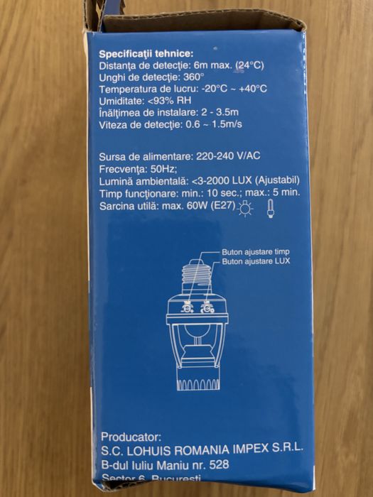 Senzor de miscare cu dulie E27