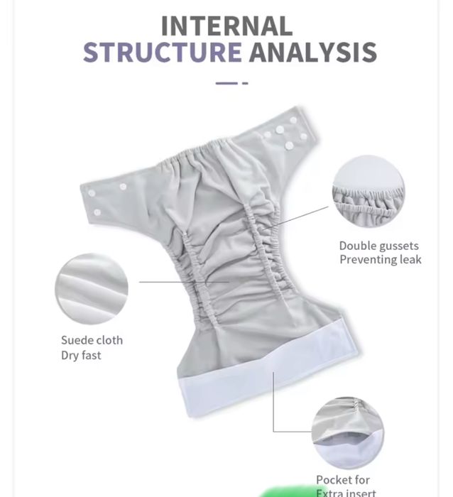Памперс за многократна употреба нов 3-15кг