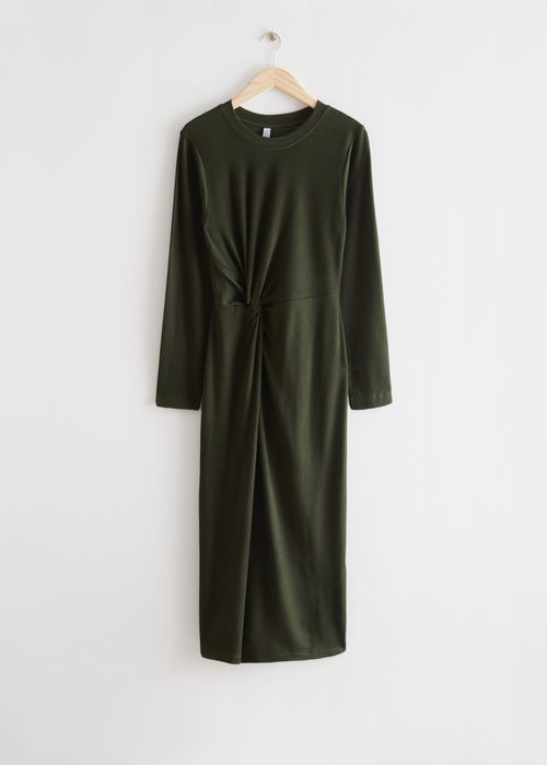 &Other stories рокля в тъмнозелено