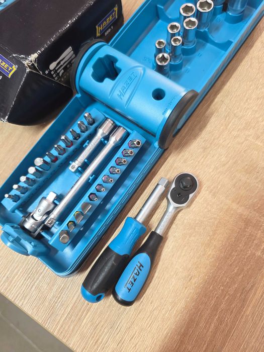 Set de scule, HAZET, 1/4", 38 bucati, Negru/Albastru