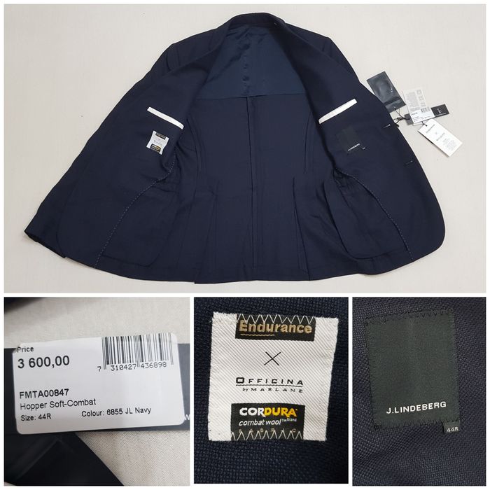 Sacou nou blazer lână J Lindeberg Hopper Soft Combat Cordura 44 46, 48