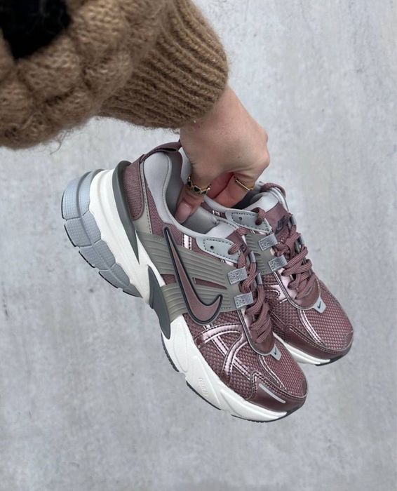 Спортивные кроссовки розовые NikeV2K женские high quality бег спорт