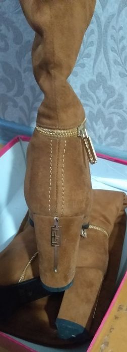 Сапожки замшевые 40 размер не маломерки