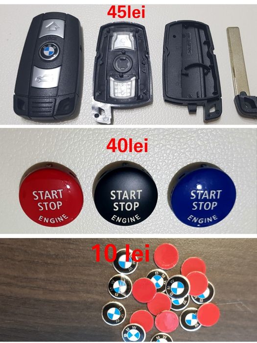 Carcasa Buton pornire Start Stop Bmw E90, E60, E70 E63 Inel decor