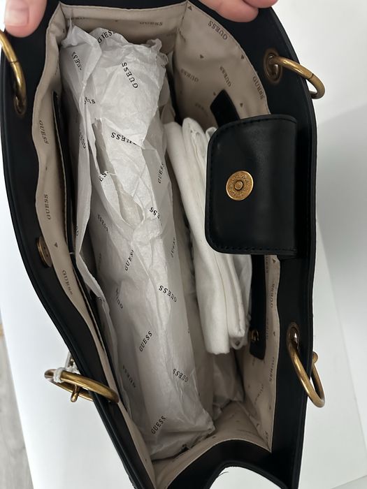 Geanta mare GUESS, Aviana Tote, neagra, noua - cu eticheta