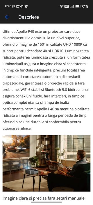 Videoproiector apollo p40