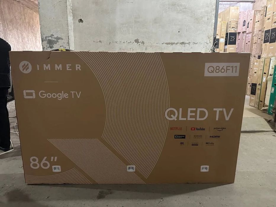 Телевизор IMMER 75 4KUHD Google Tv самый низкий цена Доставка бонус