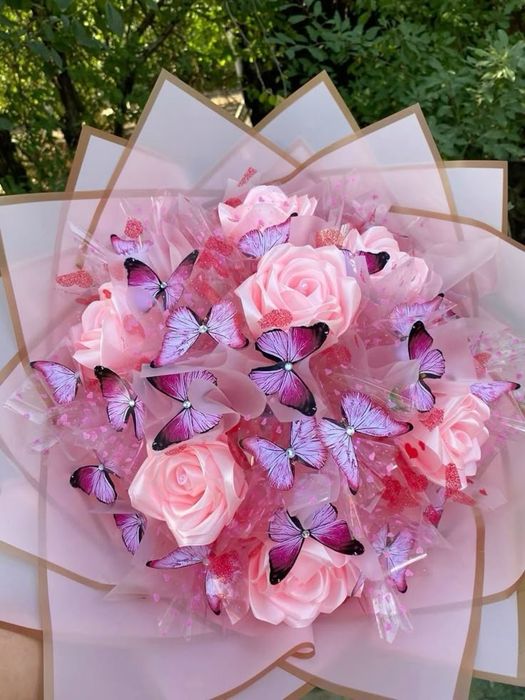 Делаю букеты из бабочек