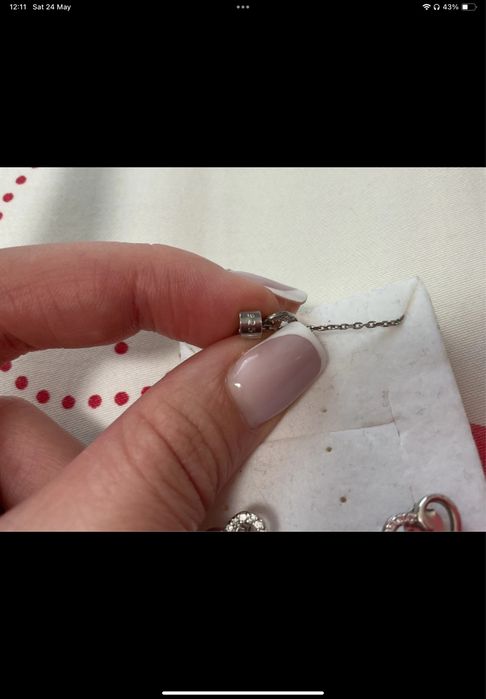 Set lănțișor și cercei argint