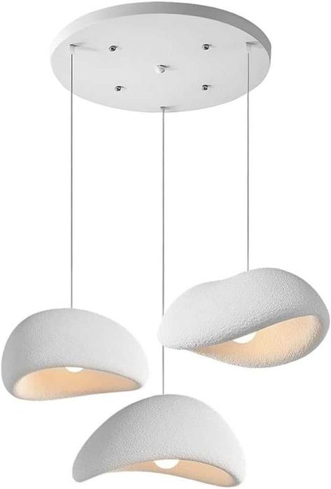 Висяща лампа Wabi Sabi E27, модерна, бяла, неправилен дизайн, полилей