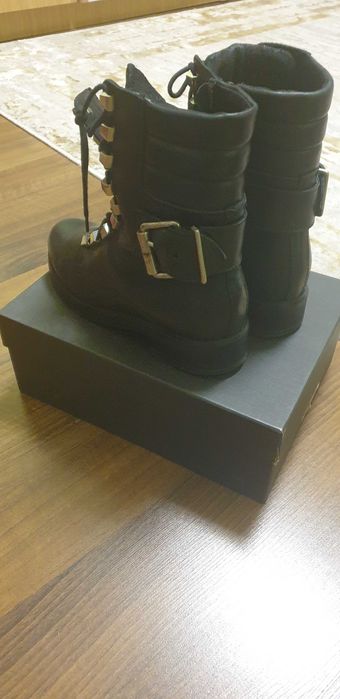 Ghete de iarna, negre, din piele, Tamaris,37