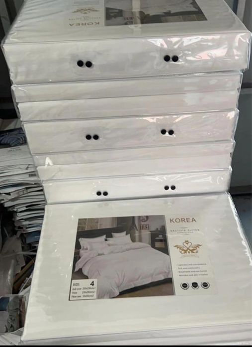 Двухспальное отельное постельное белье