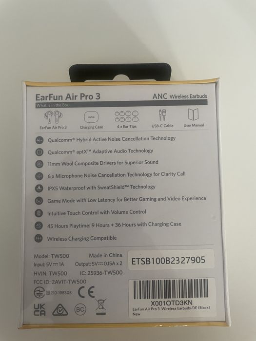Casti fara fir Earfun Air Pro 3