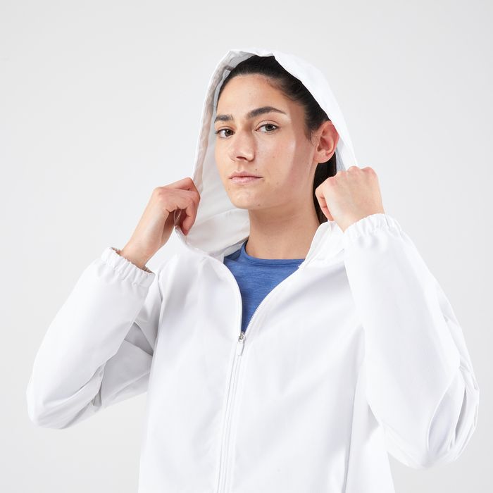Geacă ploaie Rain Kiprun Run 100 Alb Damă - produs resigilat Decathlon