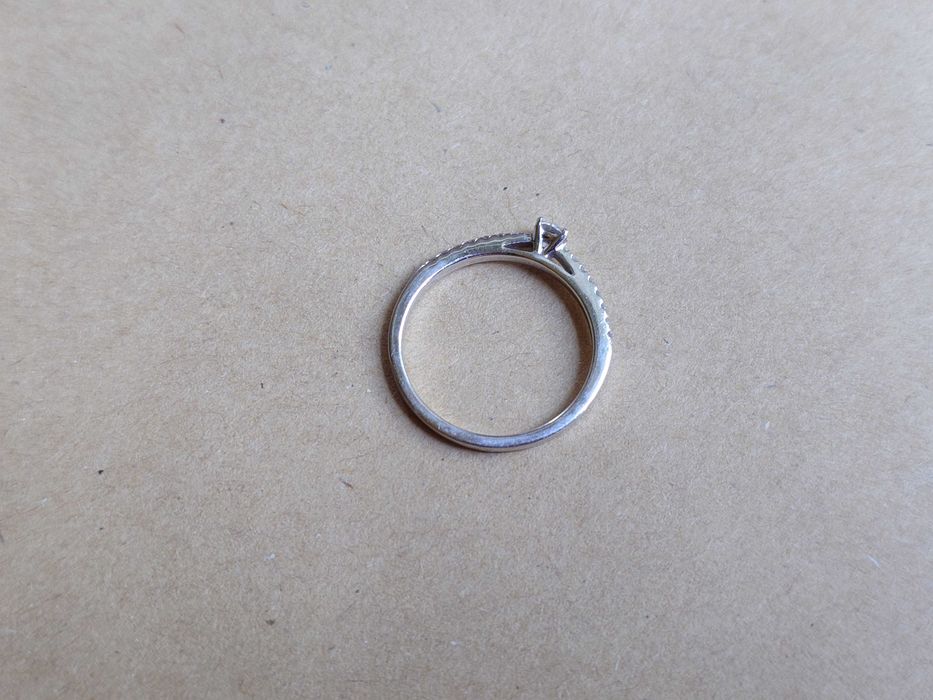 TEILOR Inel  de logodna din aur alb de 18K cu diamant