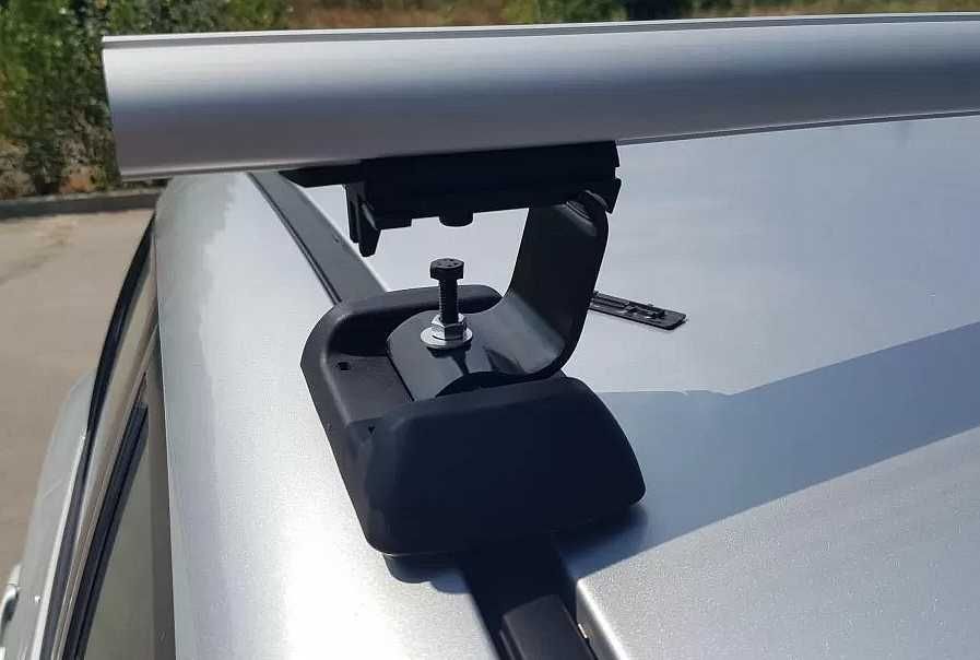 Напречни греди за багажник за фабрични резби на покрива, 120см, с ключ