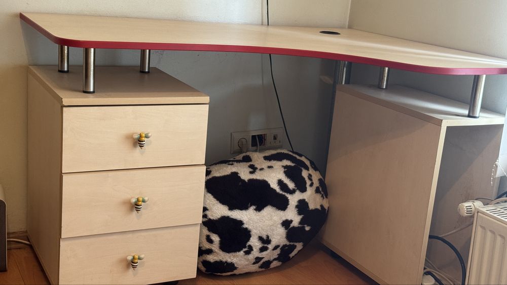 Birou pentru copii latime 125 cm latine cu 75 cm inaltime