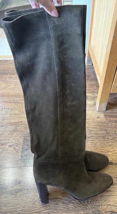 Ботуши от естествен велур  Zara