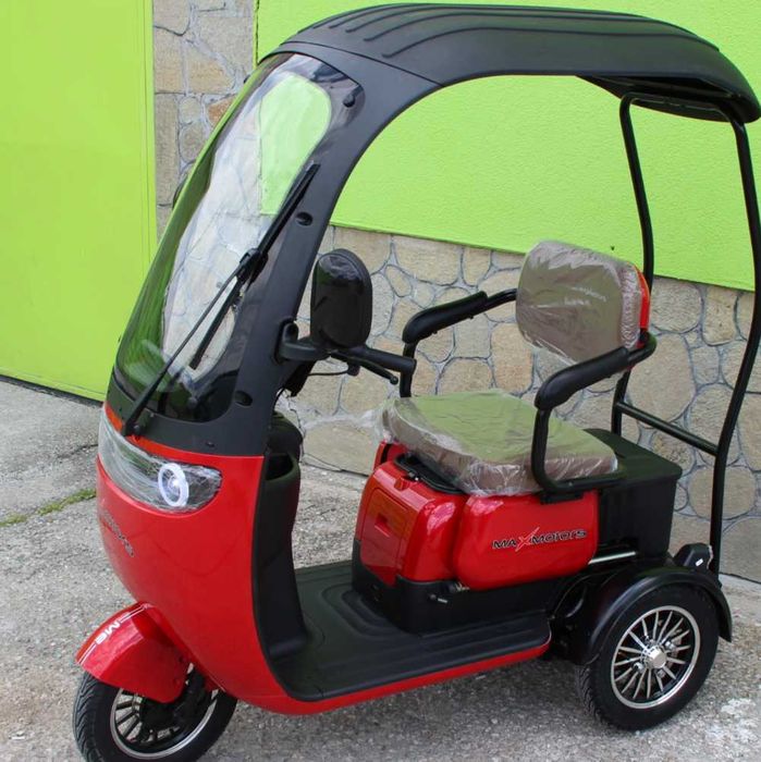 Триместна Електрическа Триколка MaxMotors X3 1800W – RED