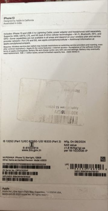 Iphone 13    /128gb