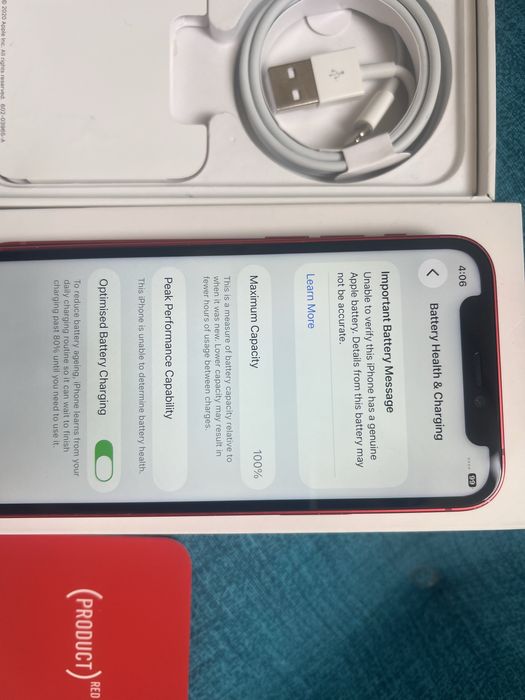 Iphone 12 mini 128 Gb RED (PRODUCT) червен 100% батерия