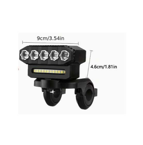 Фар за мотор, скутер, тротинетка, Халоген, Led светлина, USB