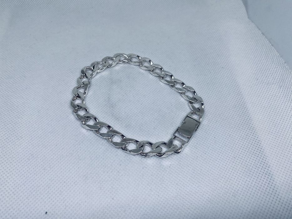 Браслет серебряный мощный литой