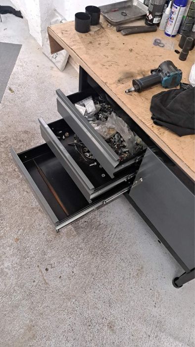 Работна маса с шкаф и чекмеджета VOREL, 1160 х 600 х 840 мм