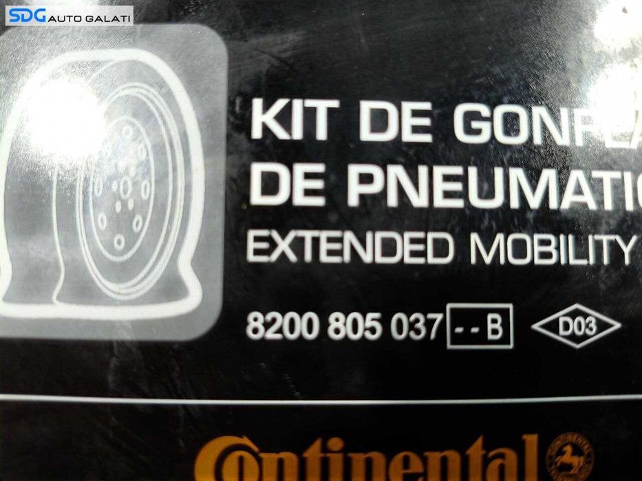 Kit Reparatie Anvelope Extended Mobility Renault Scenic 3 2009 - 2016 Cod 8200805037 8200805037-B [LR1890]