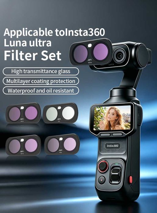 Комплект Филтри за Insta360 Luna Ultra - 4IN1 CPL ND8 ND16 ND32