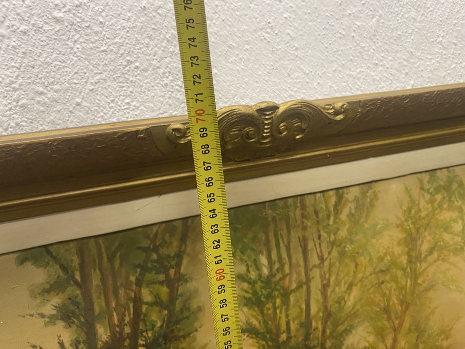 Маслена картина пейзаж рамка барок Германия 1946