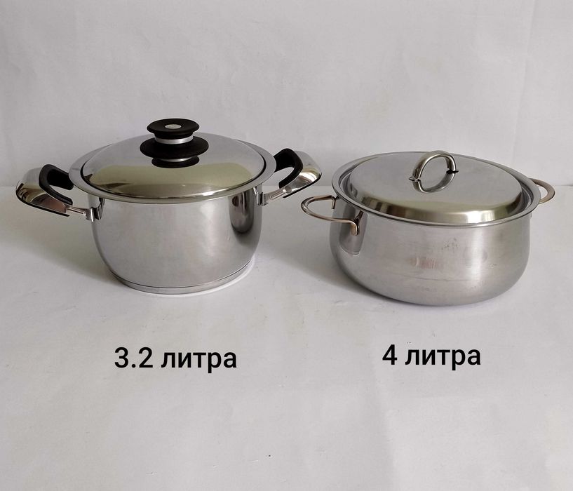 Качествени масивни тенджери от неръждаема стомана с двойно дъно