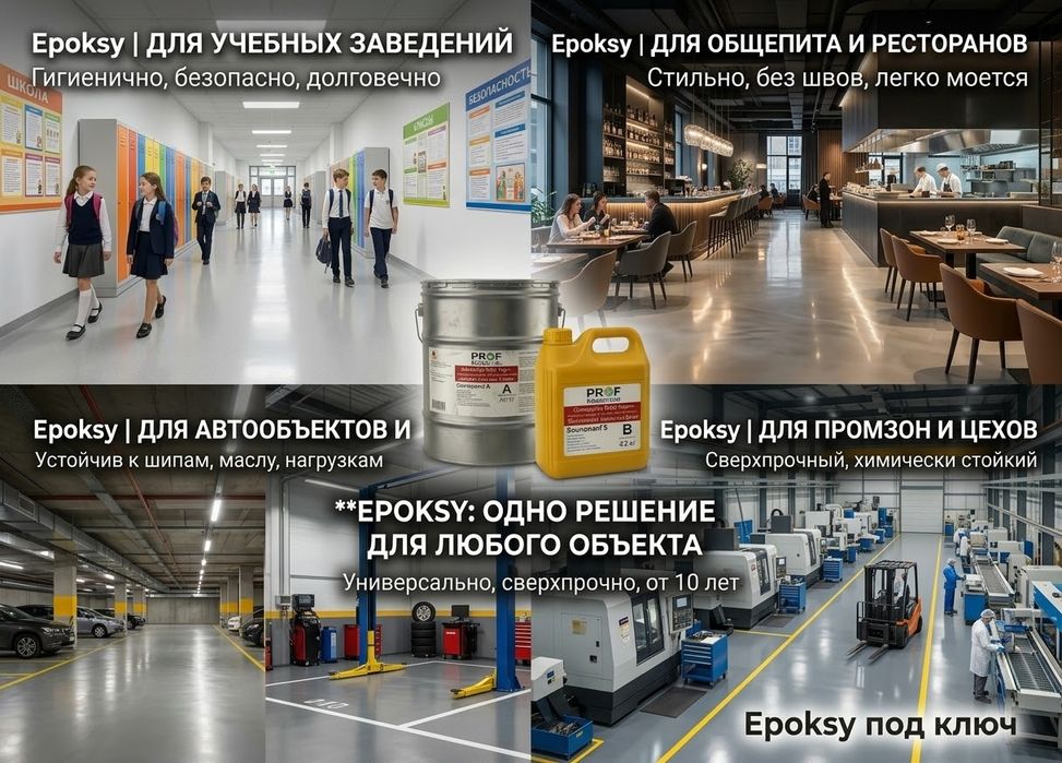Эпоксидный пол, полиуретановый пол